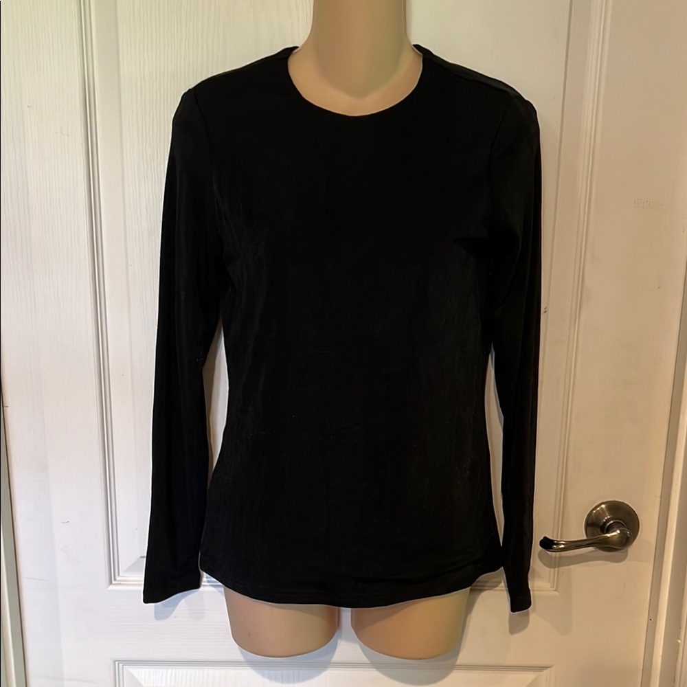 Elegant Black Long Sleeve Women's Top